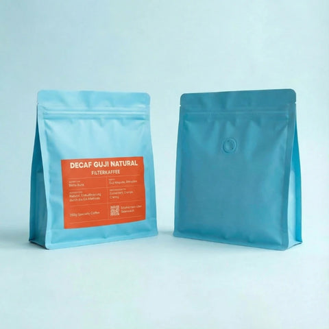 Front- und Rückseite vom Beanwatch Decaf Filterkaffee