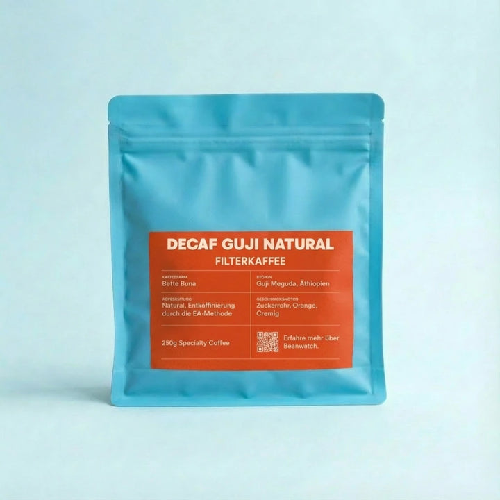Beanwatch Decaf Filterkaffee Guji Natural von der Frontseite