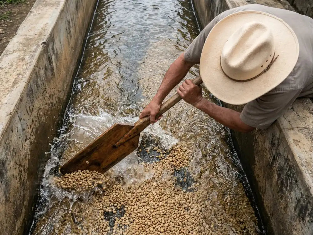 Coffee Washing: Kaffee wird von zuckriger Membran befreit